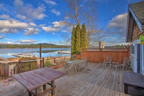 Charming Lakefront Cabin with Deck and Fire Pit!